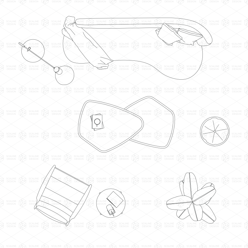 top view furniture cad vector drawing cad drawing vector drawing cad block