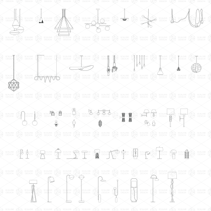 elevation furniture cad vector drawing cad drawing vector drawing cad block lighting lights